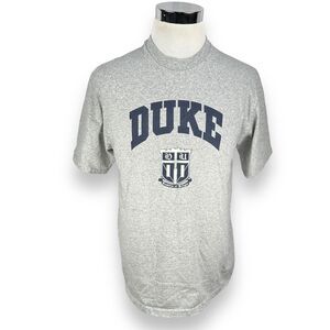 Vintage Duke Blue Devils T-Shirt Men’s Large Gray Crew Neck USA 90s Cotton